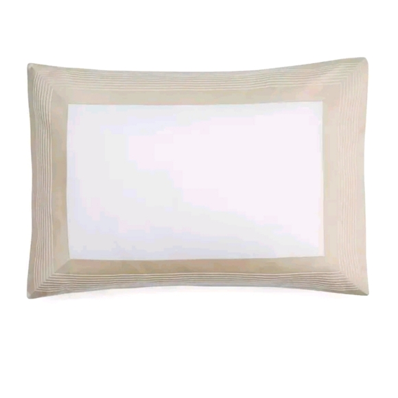 TWO FRETTE H.C. PORTO EURO SHAMS New SET OF 2 SHAMS WHITE / SANDSTONE - Picture 2 of 2